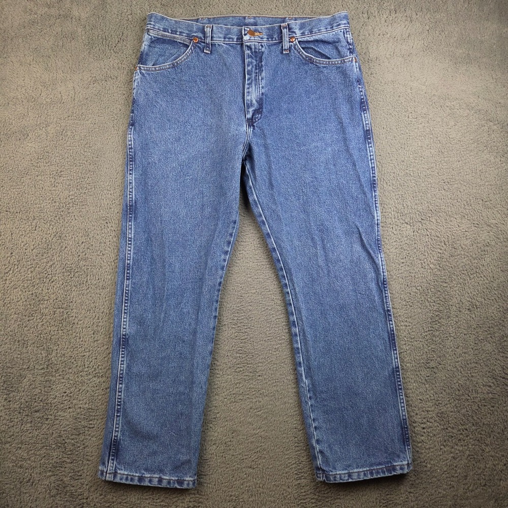 Wrangler 1013MWZ Jeans Men's 36x30 Blue Denim Pants Cowboy Cut Straight